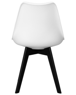 Стул обеденный DOBRIN HARRY (цвет сиденья белый (W-02), ножки пластик черные (В-03))