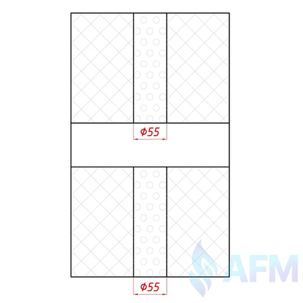 Глушитель универсальный нерж., набитый, камера 4.4.54.540 "AFM"