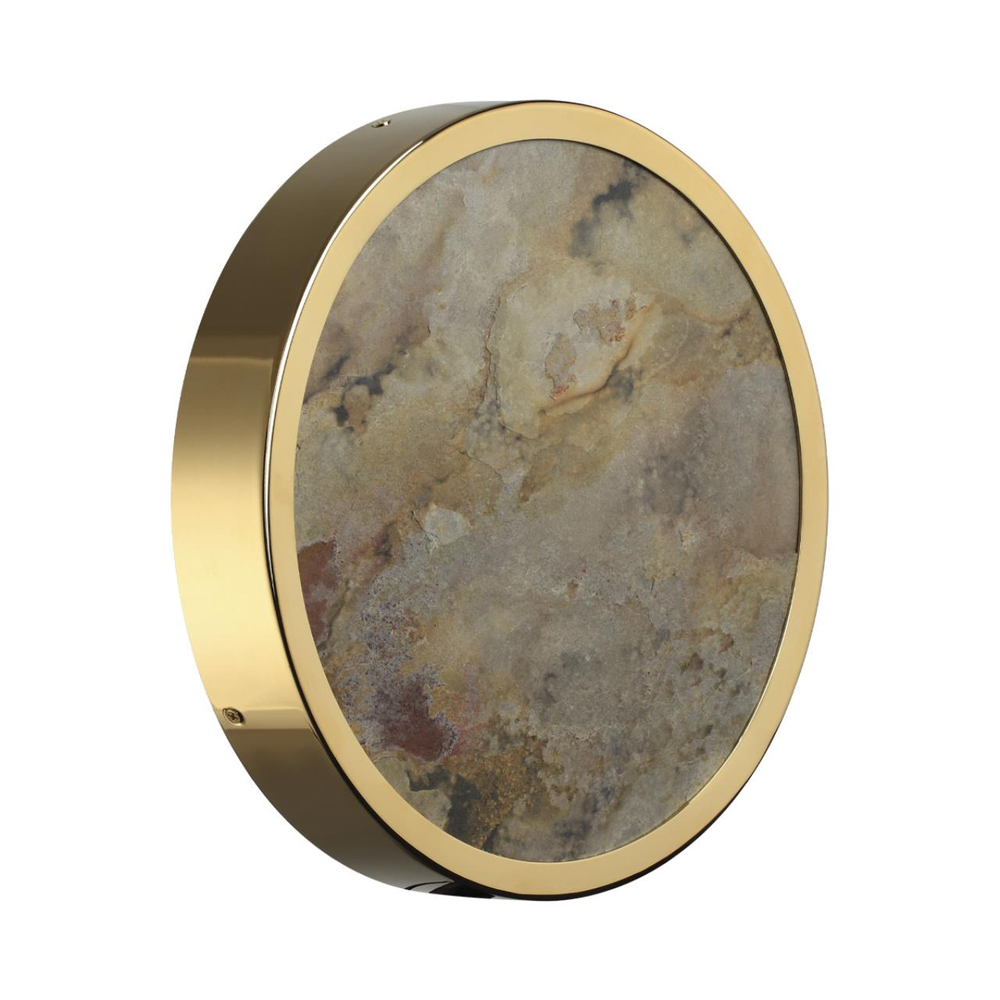 5079/24L L-VISION ODL24 209 зол./серо-беж./металл/натур.камень/акрил Настенный светильник с переключ.цветов.темпер. LED 24W 3000К/4000K/6000K BERGI