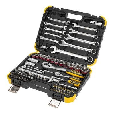 Kranz (KR-66-6682) Набор инструментов, 1/2, 1/4, CrV, пластиковый кейс, 82 предмета