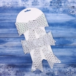 Бант на ёлку «Сияние» 13*16 см (набор 2 шт), Серебро