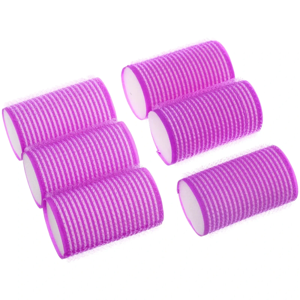 Бигуди-липучки с поролоном для сна мягкие 6шт «Безупречные Локоны», цвет фуксия, 6*3,6см