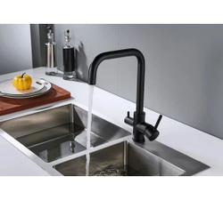 Смеситель для кухни с подключением фильтра питьевой воды, чёрный, S228H, SHEVANIK