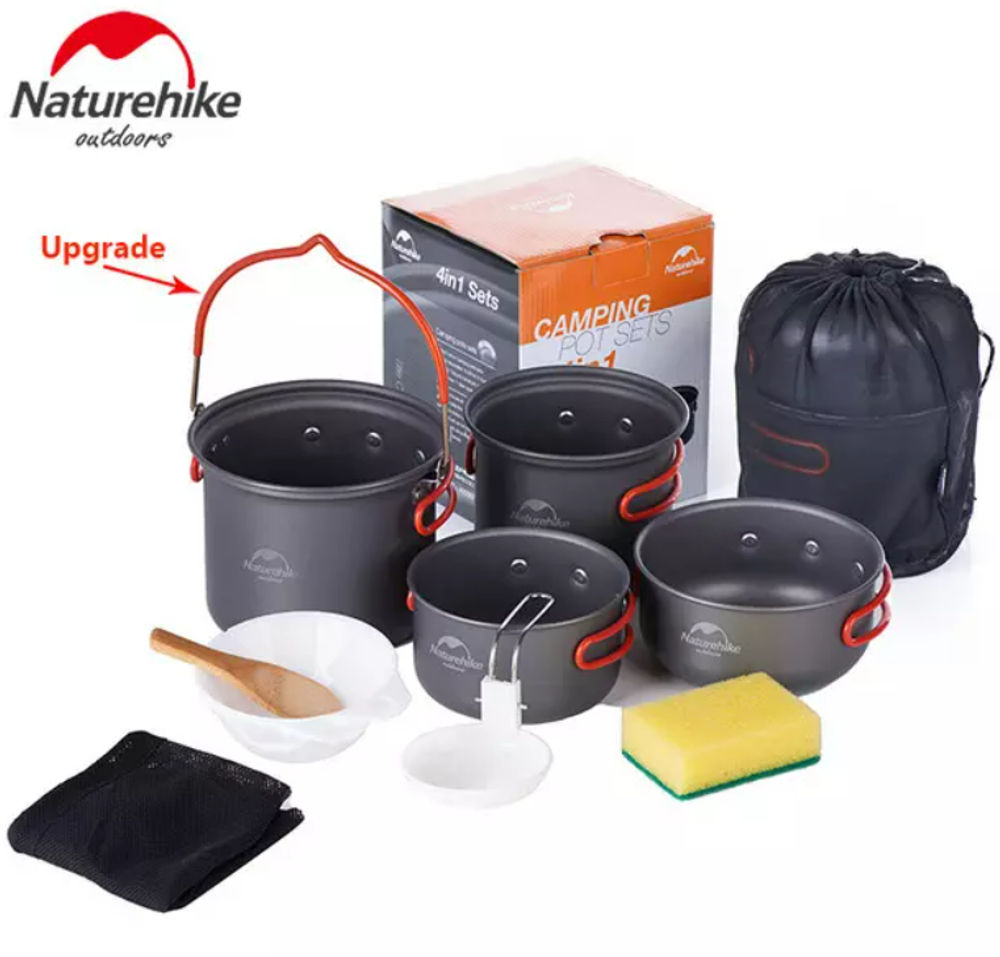 Набор посуды Naturehike туристический 4 в 1 (подвес+3 чашки), артикул NH18T018-G-VA Под заказ