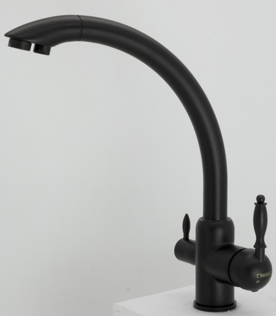 15083-C Смеситель  под. фильт (ЧЕРНЫЙ) HANSEN  (10/1шт)