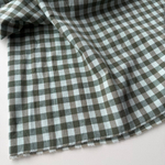 Вареный хлопок 250см. Бежево-зеленая клетка 1*1см