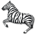 Шар Фольгированный Зебра черная (Черный)