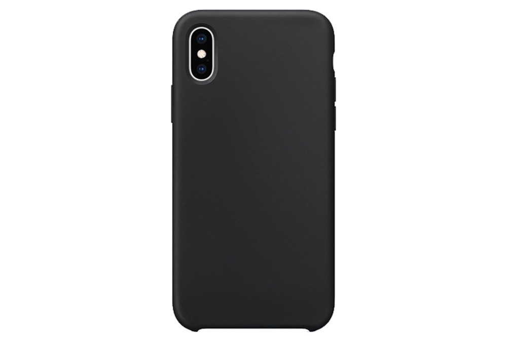 Чехол на Iphone XS Max, чёрный, силиконовый
