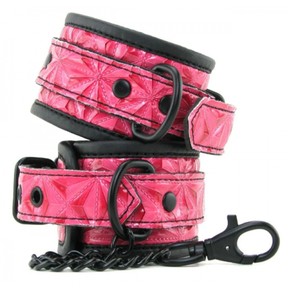 Наручники на цепочке Luxury fetish красные