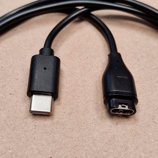 Кабель питания для часов Garmin Fenix, Forerunner, Instinct, Epix, Enduro, Venu, Venu SQ, Tactix, Delta и др. зарядное устройство 1 метр, type-C