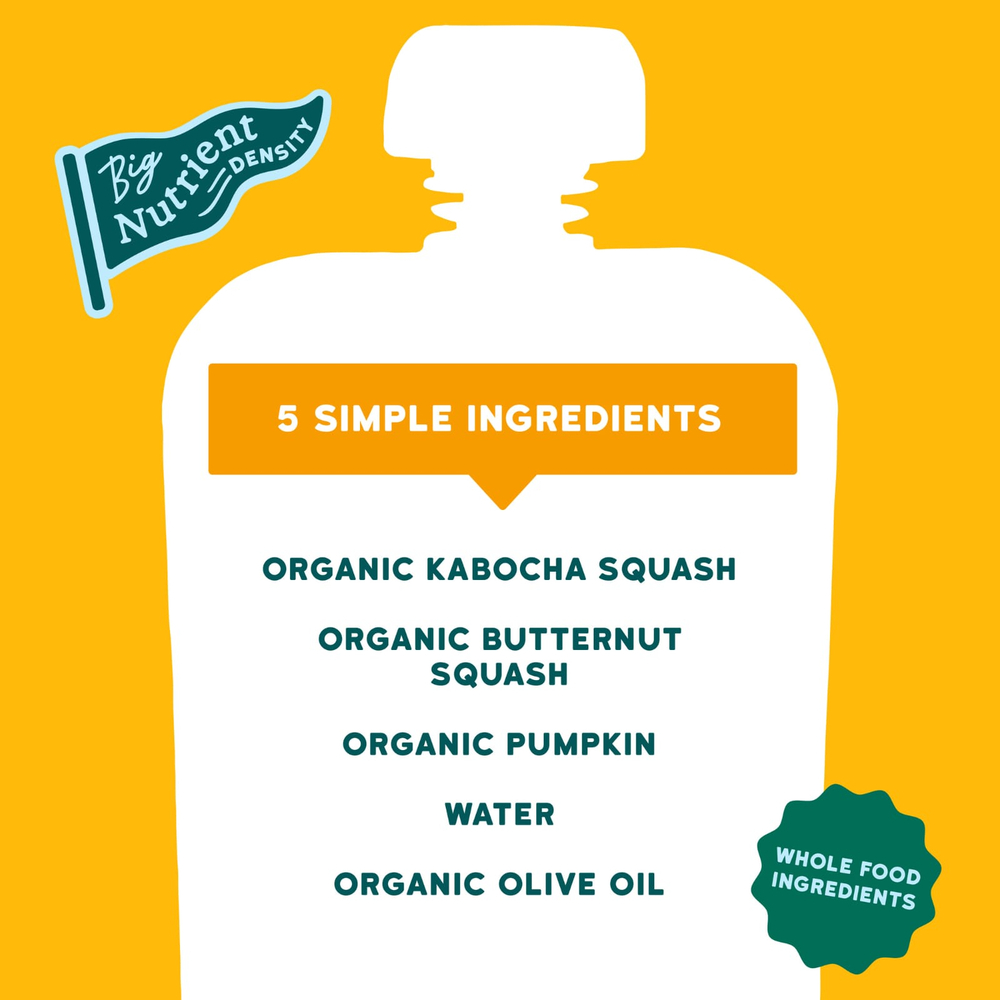 Serenity Kids, органические тыквы, тыква кабоча, арахис, тыква и оливковое масло, для детей от 6 месяцев, 99 г (3,5 унции)