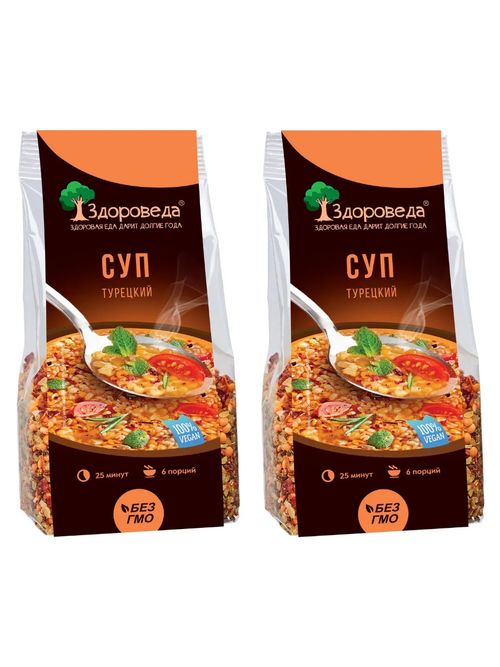 Здороведа Суп турецкий с булгуром и чечевицей 250 г 2 шт