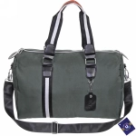 Сумка спортивная «Sports style», на молнии, с белой полосой, цвет серый, 40*22*26 см