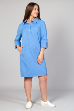 Платье-рубашка 1976ЛПА, полоска #259Пг241976ЛПА