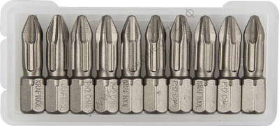 KRAFTOOL X-Drive PH 2 , 25 мм, 10 шт, Торсионные биты (26121-2-25-10)