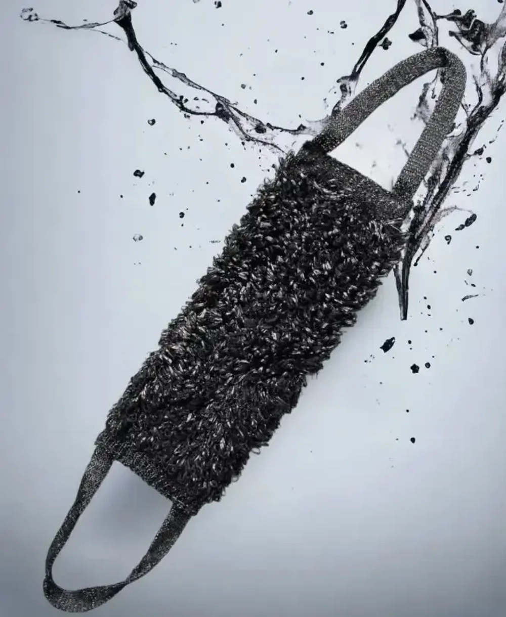 Мочалка для тела полипропиленовая «Капучино», средняя жесткость, 15*3*39см