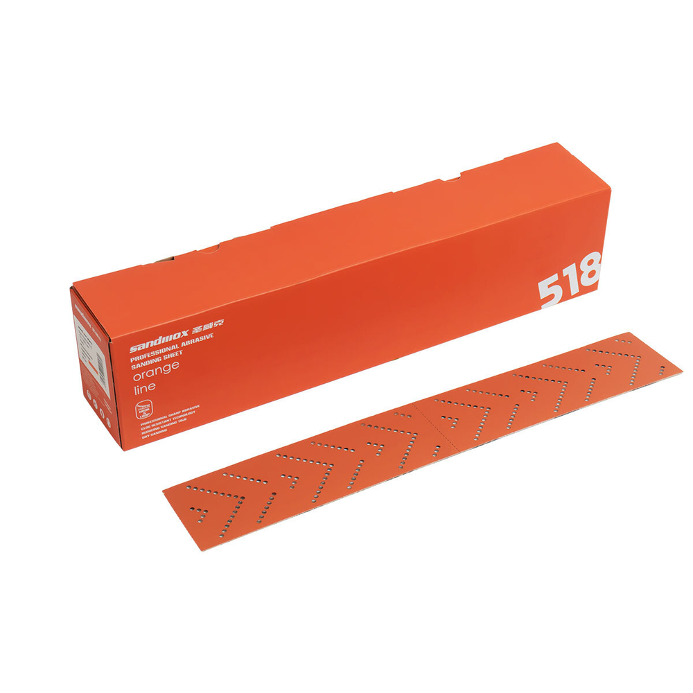 SANDWOX ORANGE полоски на бумажной основе, керамика 70*400мм,  P180, липучка,Multi holes
