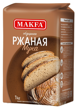 Мука ржаная хлебопекарная Макфа 1 кг