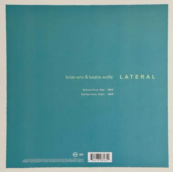 Brian Eno & Beatie Wolfe – Lateral - LP