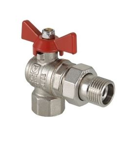 Кран шаровой Valtec Base VT.228.N ВР/НР угловой с полусгоном ручка-бабочка