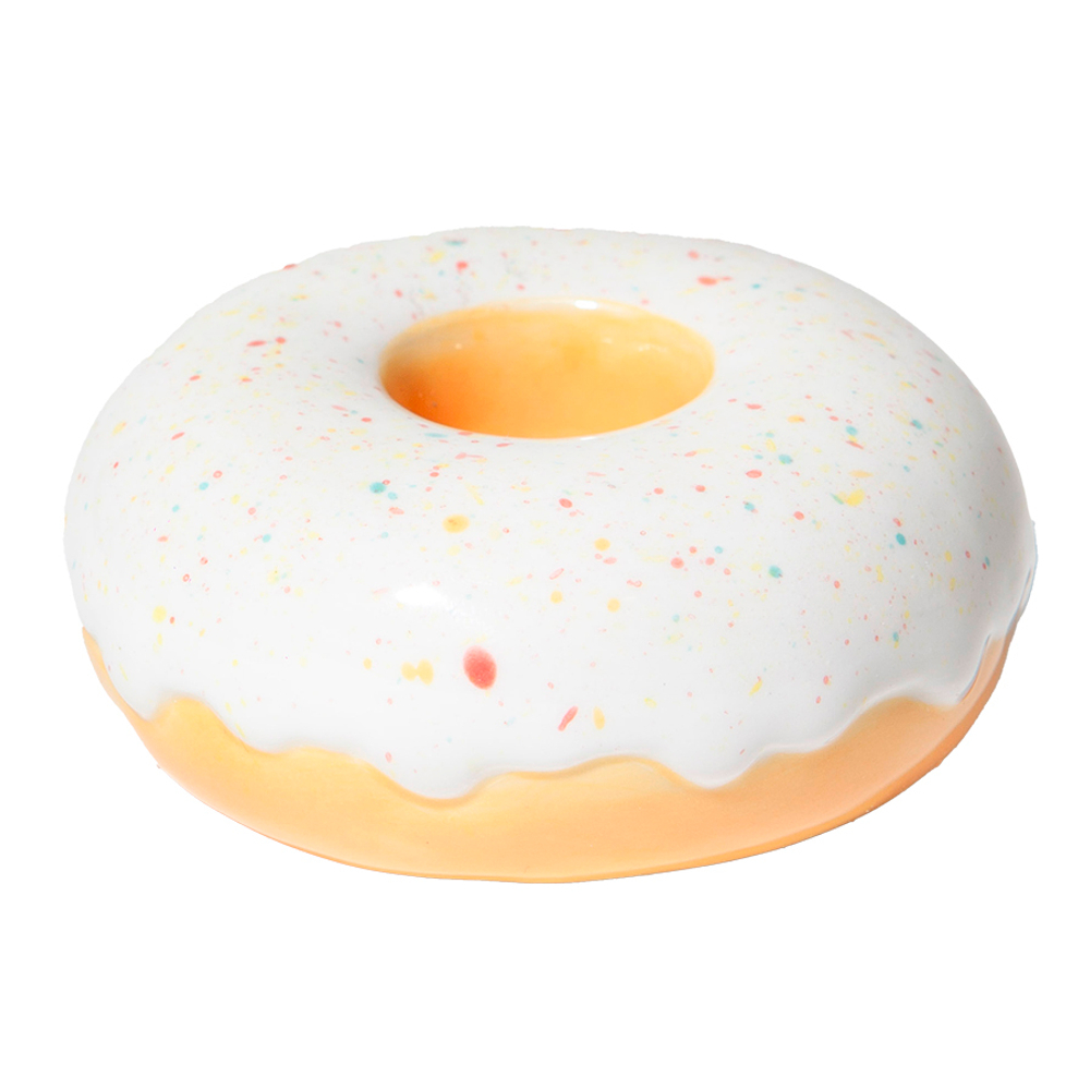Подсвечник fast food, donut, D7 см, белый