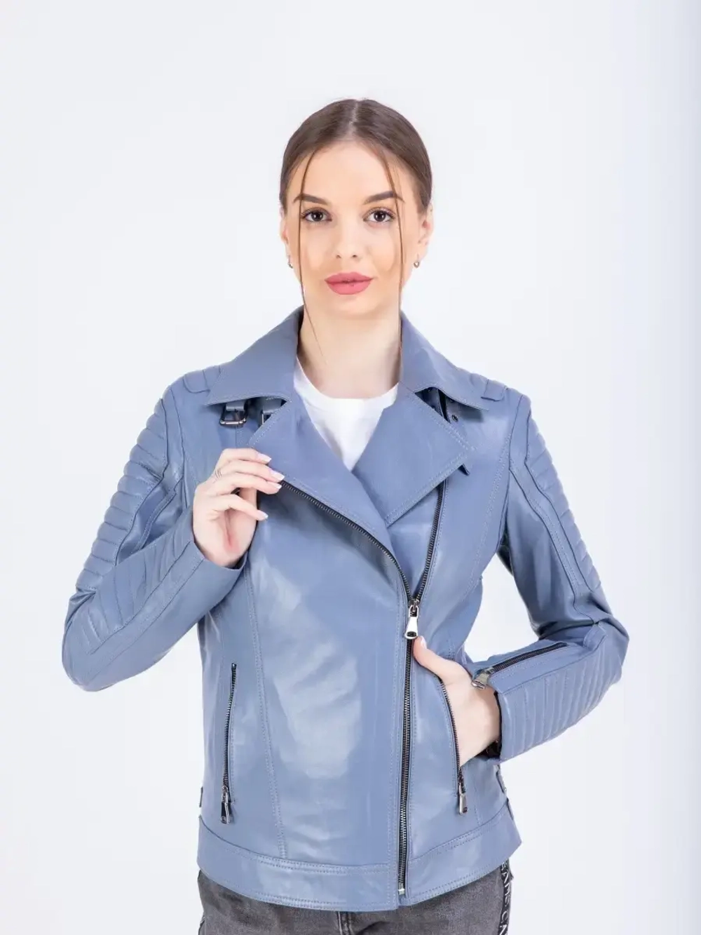 Косуха кожаная куртка женская Турция