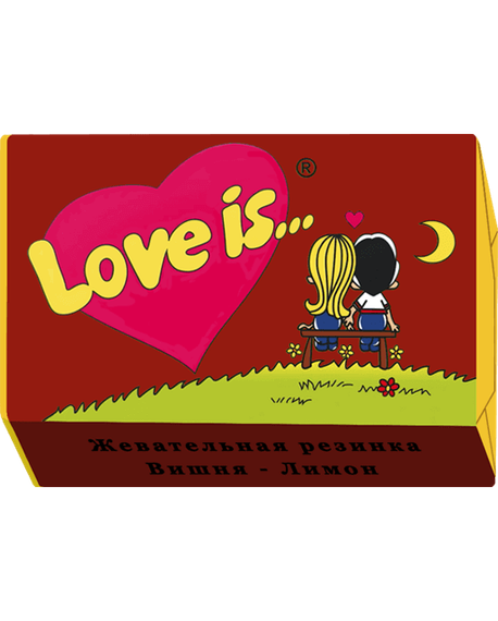 Saqqız / Жвачка Love is... (100 ədəd) - limonu, gilaslı