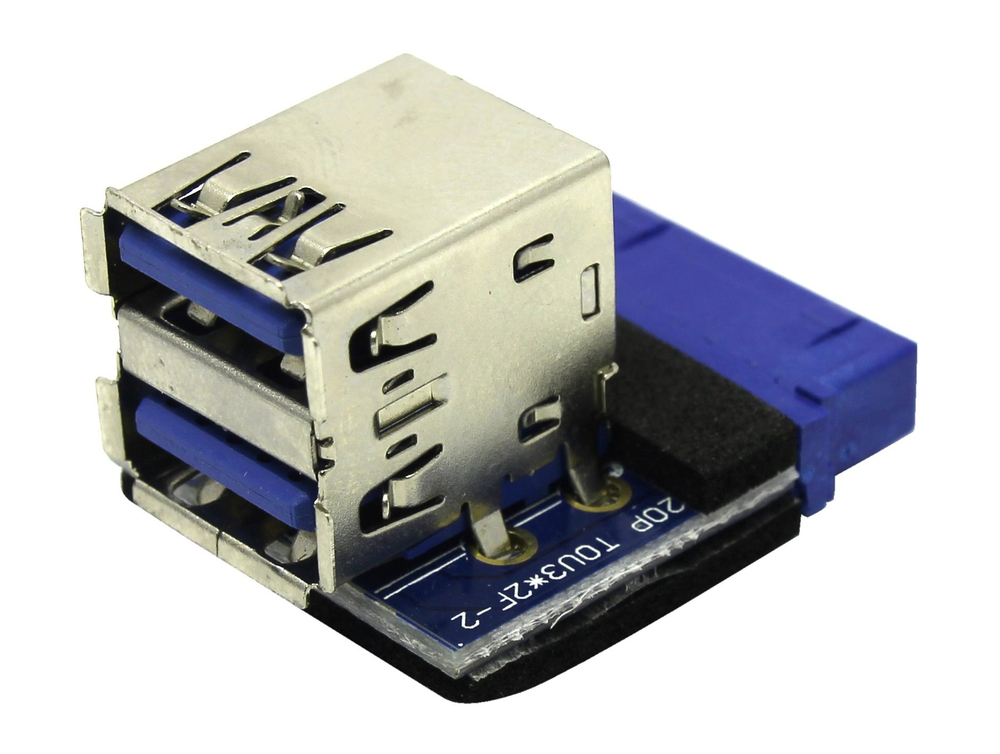 Espada &lt;EI DC20p-USB3x2s&gt; Переходник 20pin -&gt; 2xUSB3.0 (вертикальное расположение портов)