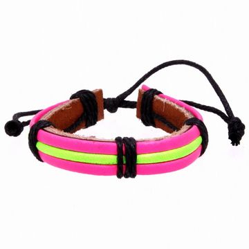 Фенечка - 18 (розовая/зеленая вставка)