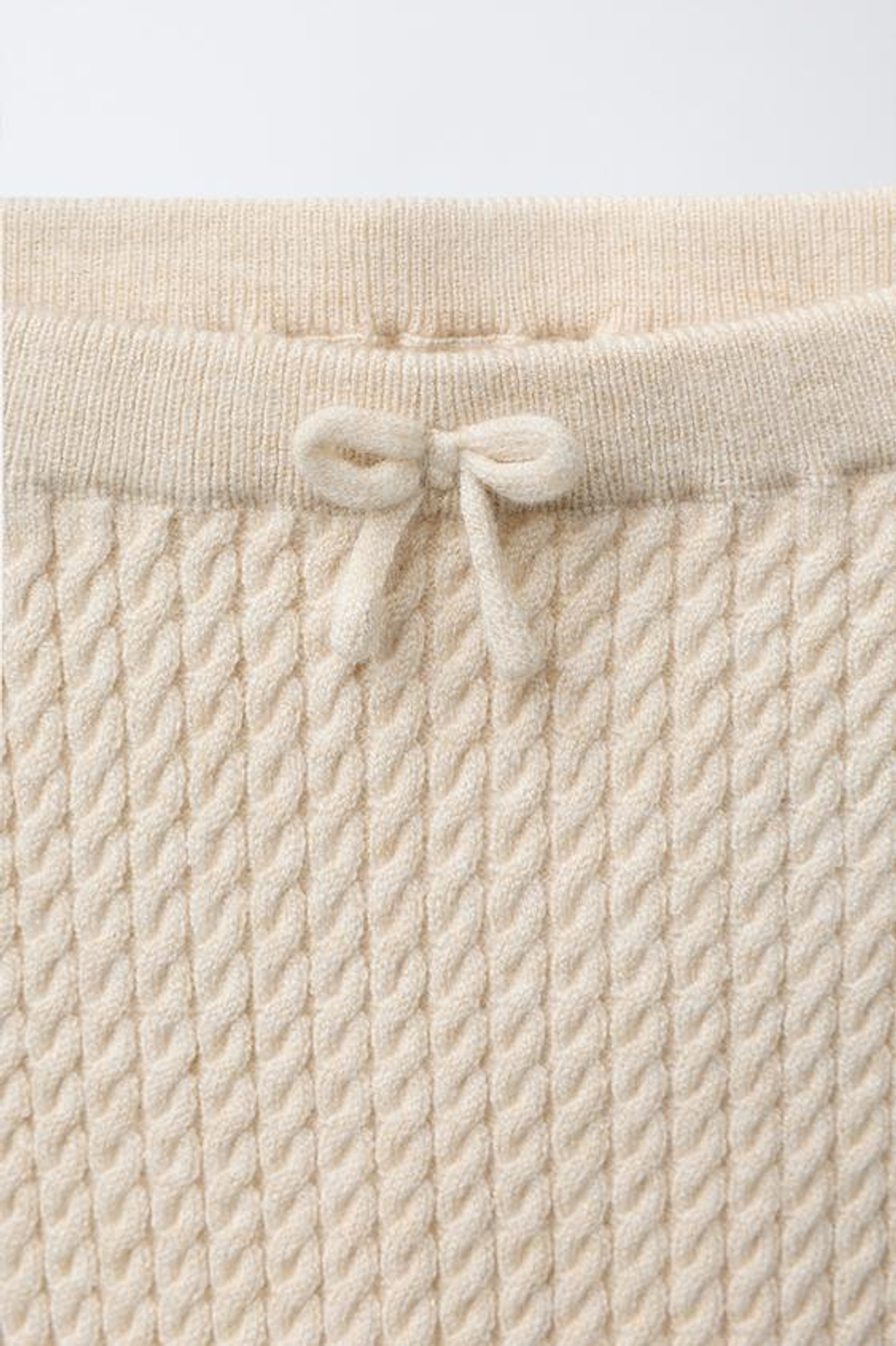 ZARA ЛЕГИНСЫ КРУПНОЙ ВЯЗКИ, ПЕСОЧНЫЙ МЕЛАНЖ