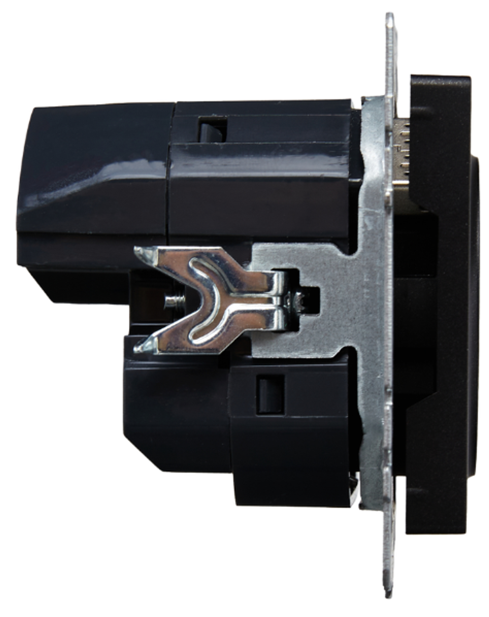 Розетка с заземлением  IEK BR-R14-16-U21-D21-K46