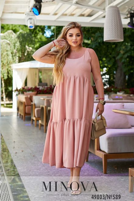 Платье 589-пудра Minova Фото 2