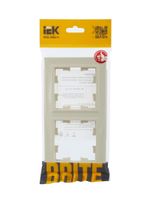 BRITE Рамка 2-местная РУ-2-БрКр бежевый IEK
