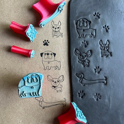 Набор штампов "Собачки породистые"