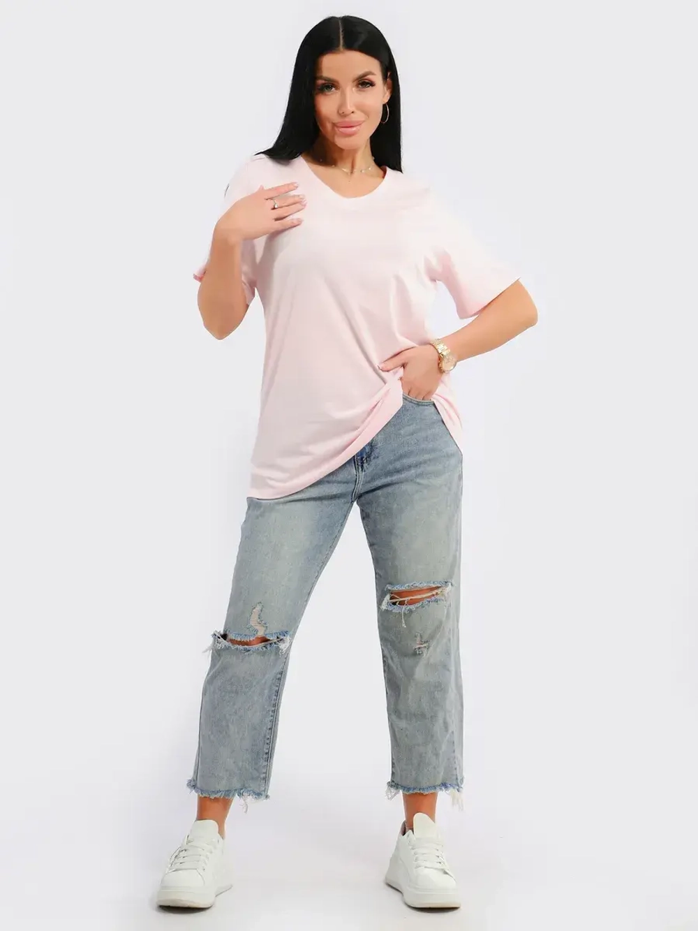 Футболка базовая большие размеры