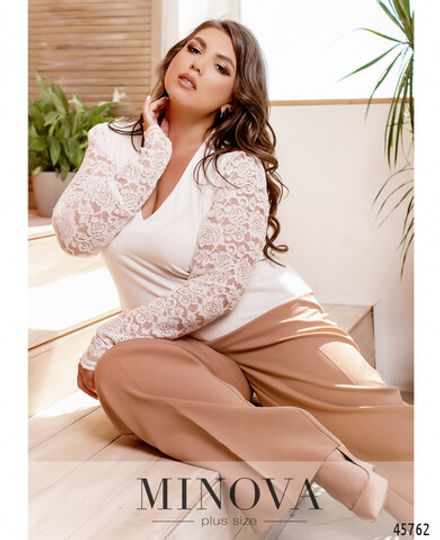 Блуза 1086-белый Minova Фото 2