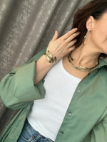 Серьги две тонкие палочки, бронза