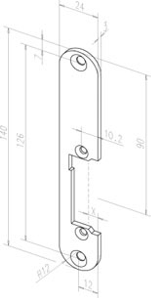 Плоская запорная планка 185