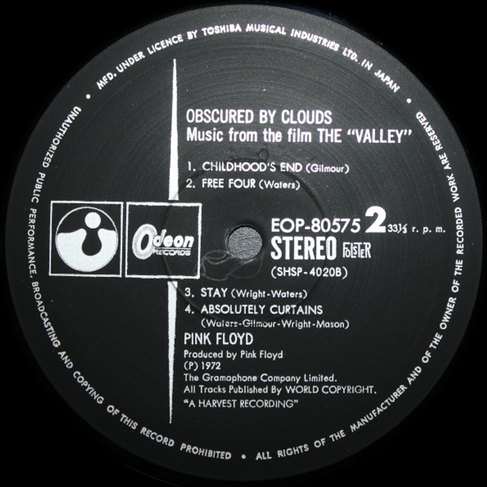 Pink Floyd / Obscured By Clouds (LP)