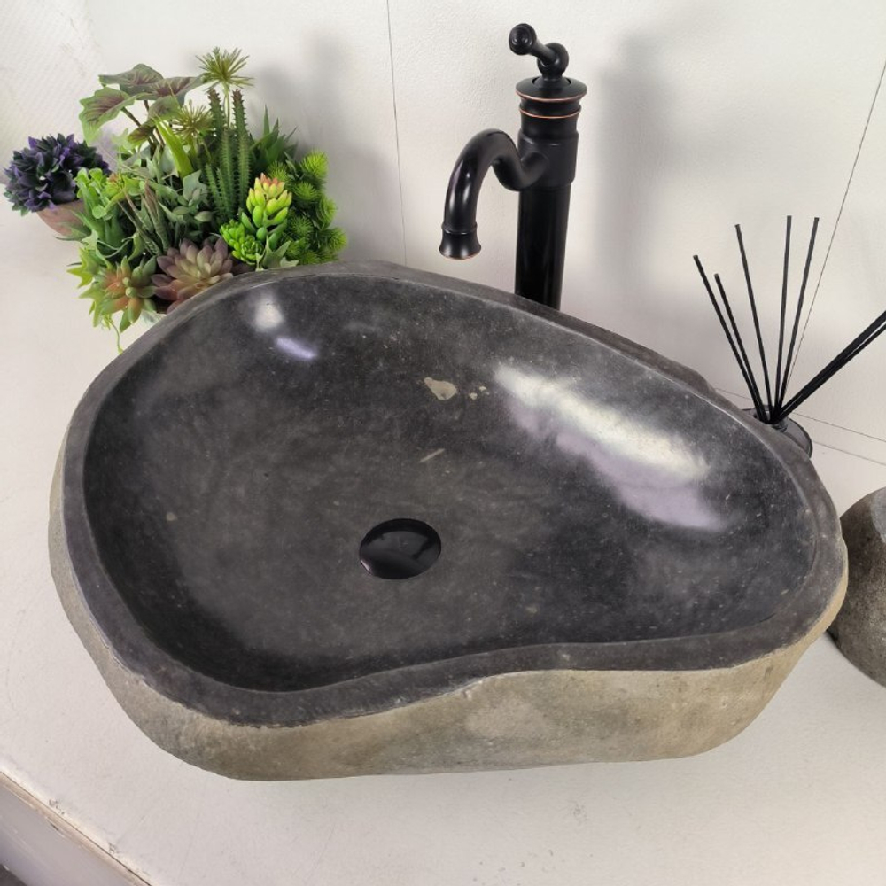 Раковина из речного камня RS-62063 (59*46*15)