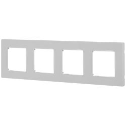 Рамка для розеток и выключателей ЭРА Серия 12 12-5204-01 на 4 поста, Классик, белый