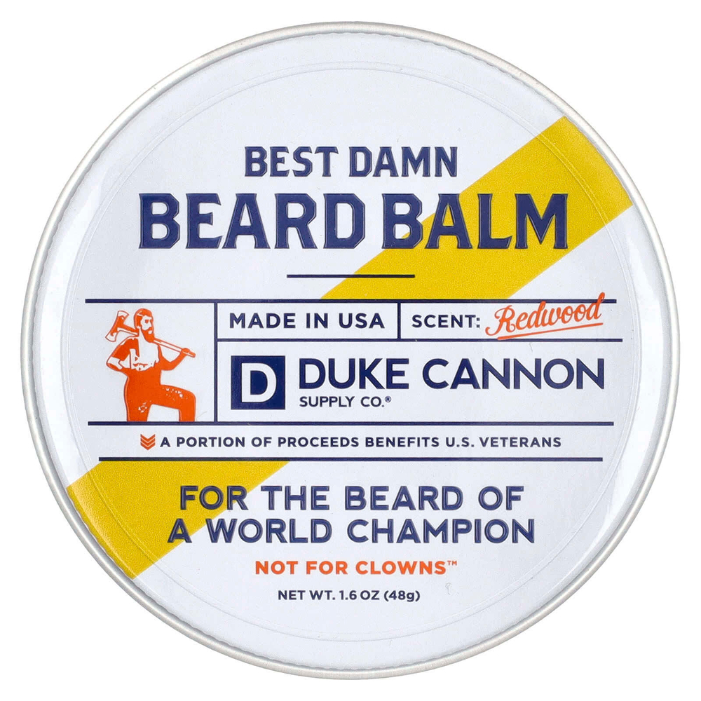 Duke Cannon Supply Co., Best Damn Beard Balm, красное дерево, 48 г (1,6 унции)