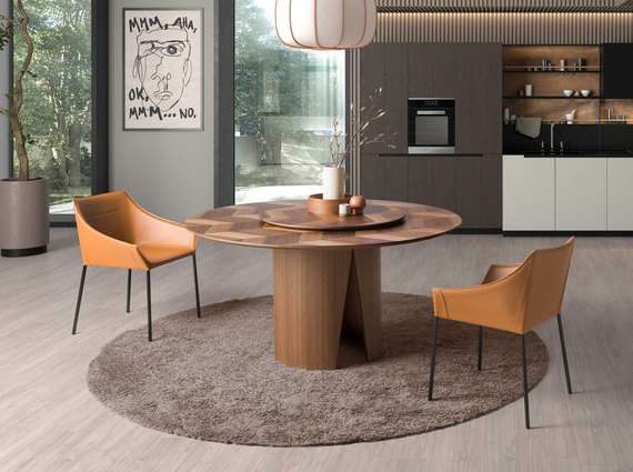 Стол Angel Cerda 1130, Ø150 см, орех