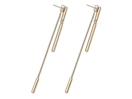 Серьги Геометрия с заглушкой-цепочкой, 95мм