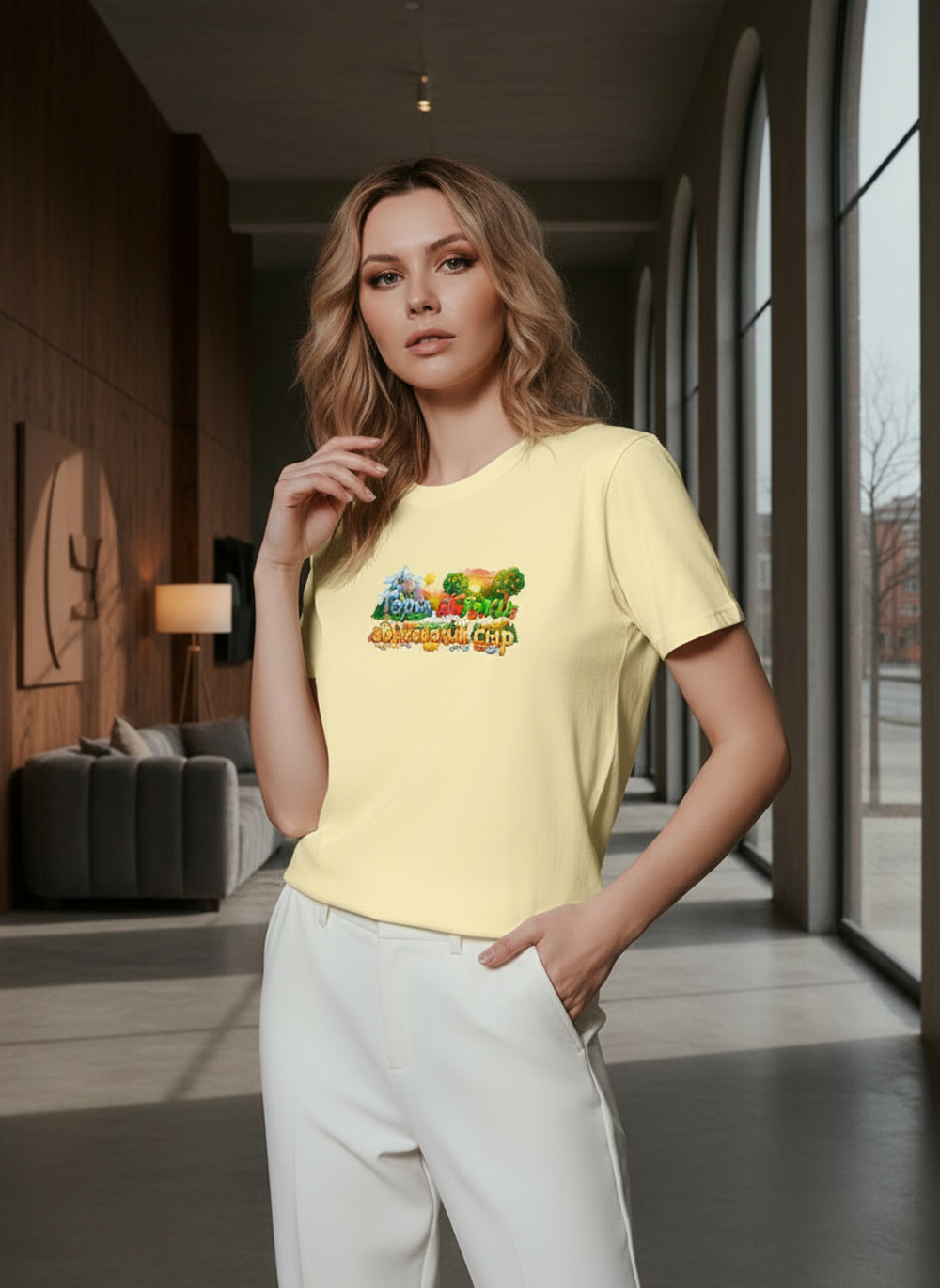 Футболка - Горы, яблоки, адыгейский сыр!