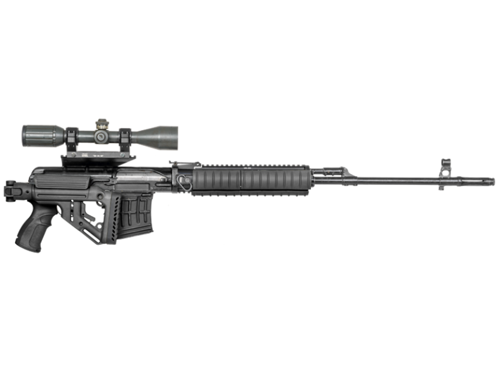 Складной приклад UAS-SVD на Тигр, СВД, TG3, черный, Fab Defense