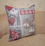 Декоративный гобеленовый чехол Новогоднее настроение (ангел)47х47