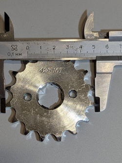 - Звезда ведущая 428-16 для мотоцикла, питбайка, мопеда с двигателем CG/CB, с валом 20 мм