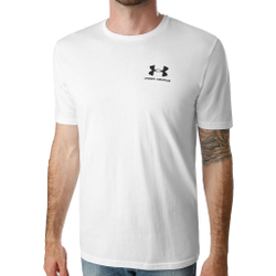 Мужское теннисное поло Under Armour Sportstyle Left Chest T-Shirt Men - White, Black