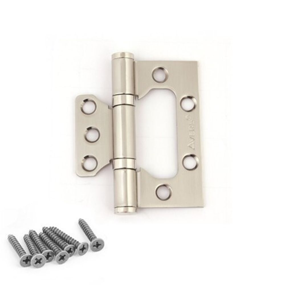 Петля накладная Avers 75*63*2.5-B2-NIS БЕЗ ВРЕЗКИ (24/144)